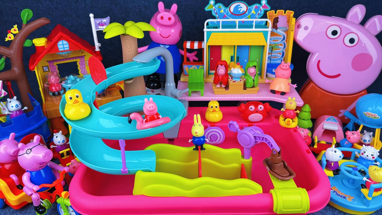31 Minutes Satisfying with Unboxing Peppa Pig Water Park Slide Pool Playset ASMR｜Review Toys