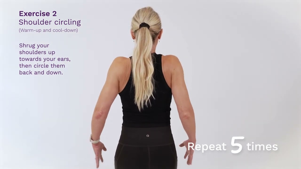 Exercise 2 – Shoulder Circles Exercise for after Breast Cancer Surgery | Breast Cancer Now