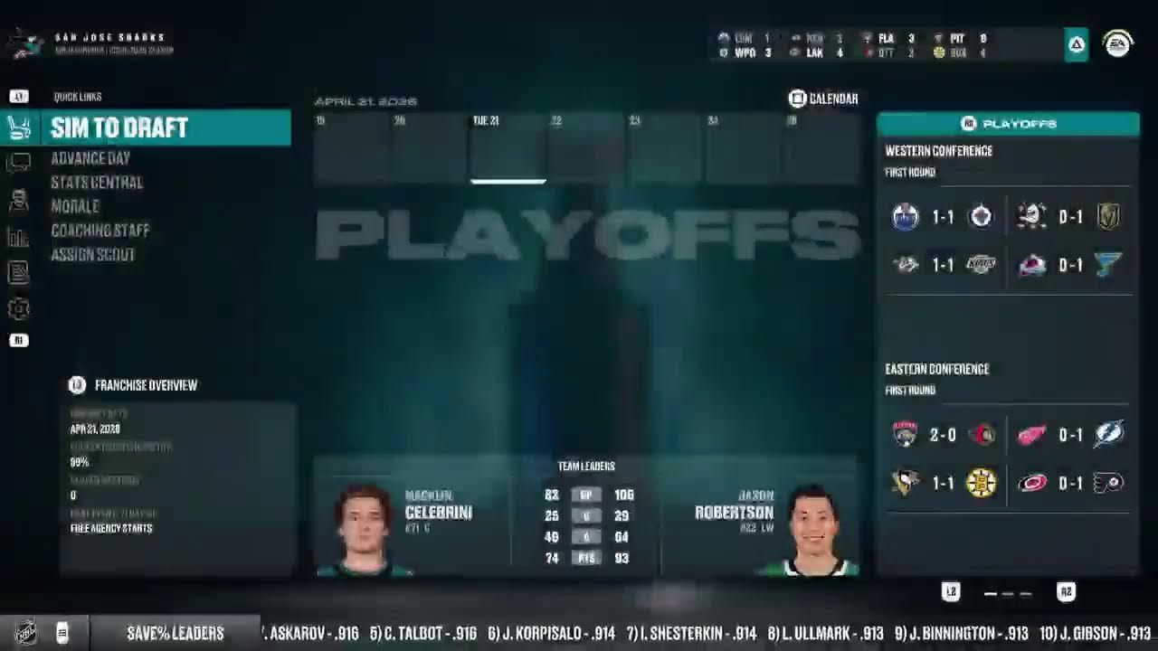 NHL 26 Gameplay Part 2 (Sharks) TradeDeadline