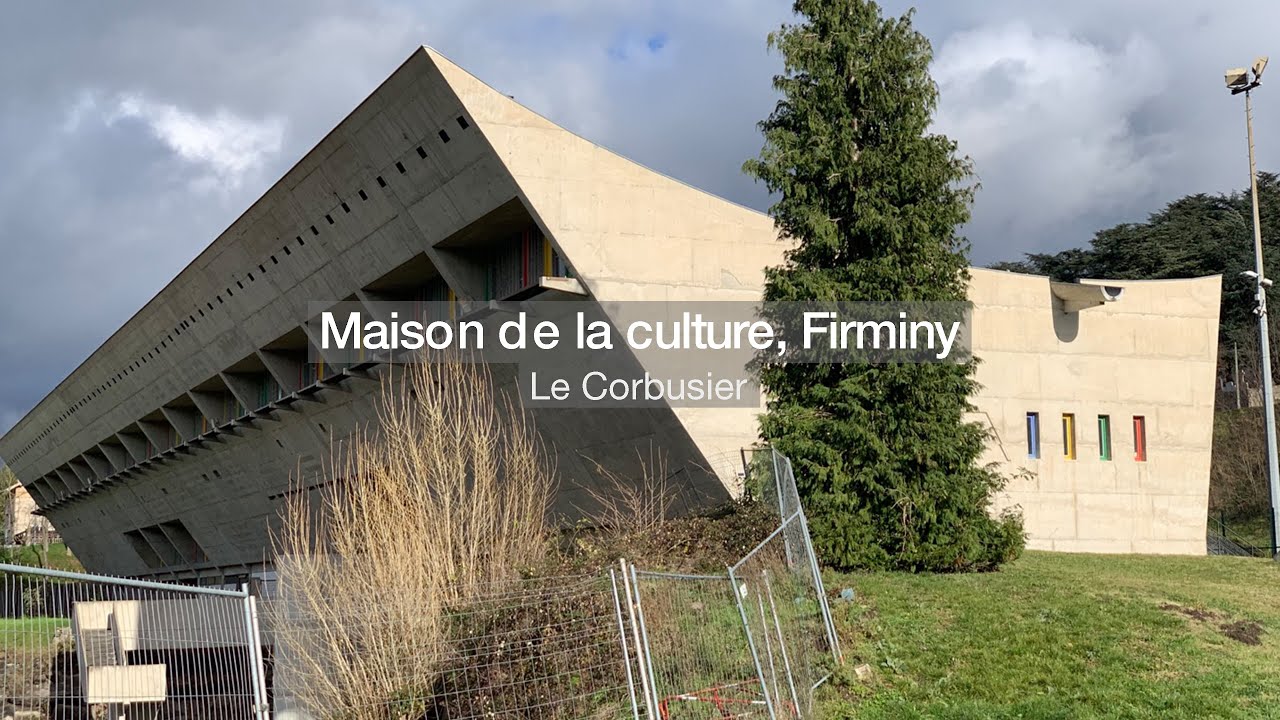 Le Corbusier - Maison de la culture, Rhône-Alpes, France. 1965-1969 (Firminy-Vert Cultural center)