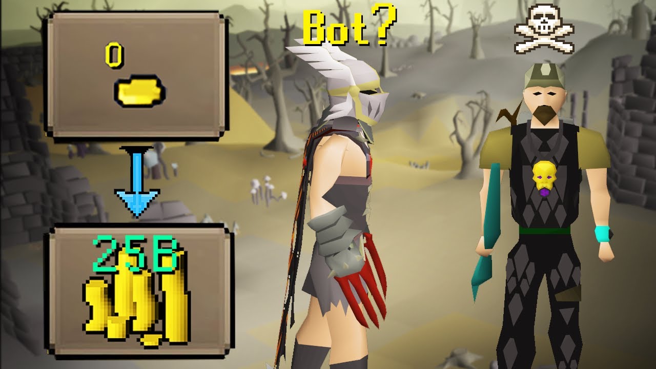 Pretending to be a Bot then 1-Hitting PKers! | 0 to 25 Billion GP From Scratch #18 (OSRS)