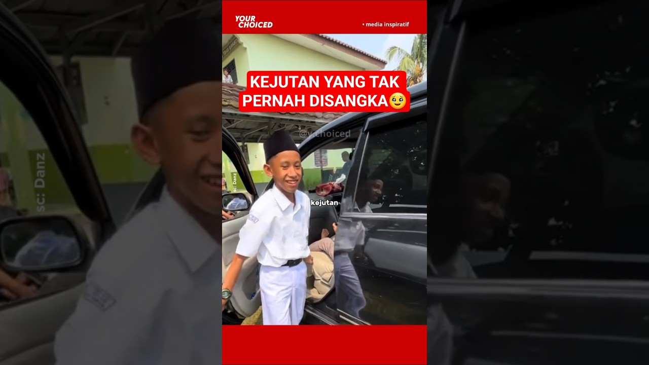kejutan yang tak pernah disangka saat keluarga ini menjenguk anaknya di pondok pesantren