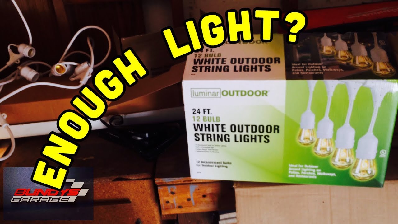 Harbor Freight 24ft. 12 Bulb Outdoor String Lights REVIEW | 64739 63483 | Best Cheap Patio Lights