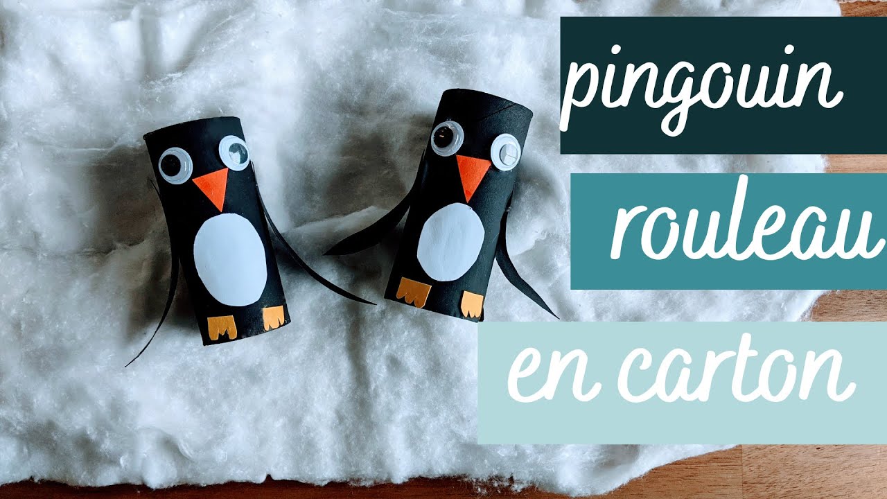 activité manuelle rouleau de papier toilette pingouin