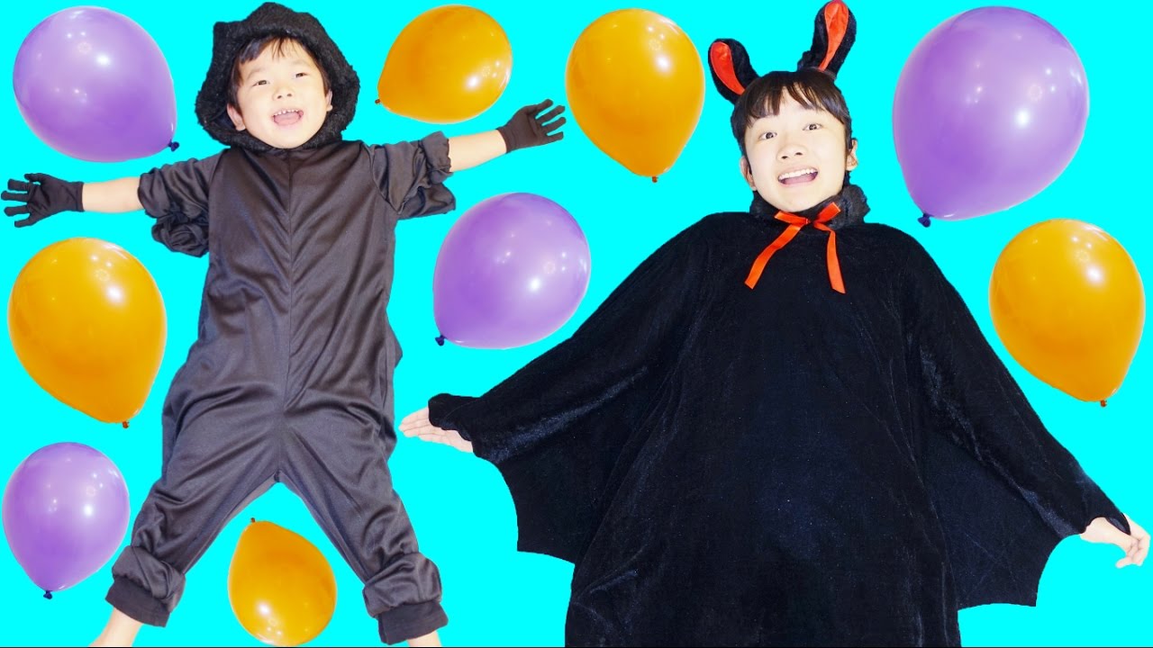 ★「ハロウィン風船１００個！」ふくらませて遊んだよ！★Halloween balloon 100★