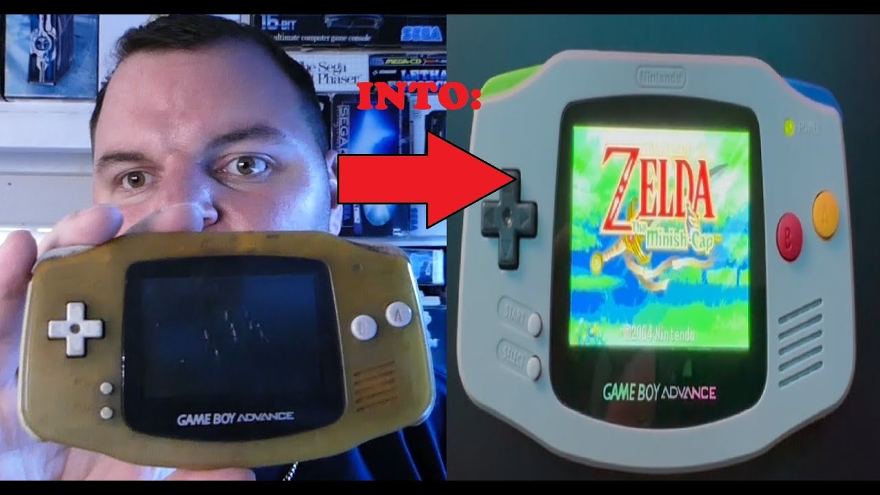 Gameboy Advance IPS Drop In Mod / No cut / ohne löten / neues Gehäuse / Gameboy Restauration