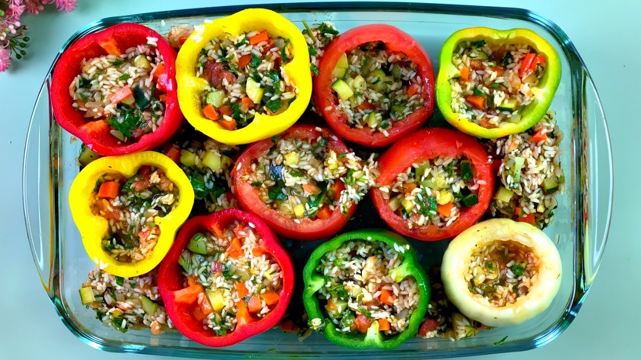 Vegan Stuffed Vegetables | Healthy And Delicious Greek Recipe 