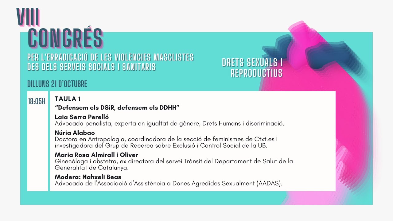 TR1 VIII Congrés per l'erradicació de les violències masclistes des dels serveis socials i sanitaris