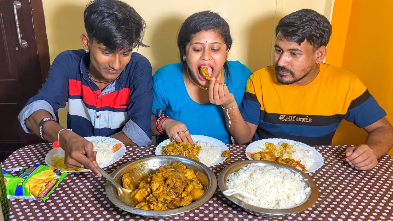 আজ বরের হাতের চিকেন রান্না খেলাম