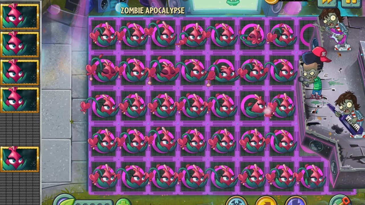 Plants vs Zombies 2 Hack - Corazon Floreciente vs Zombosstein
