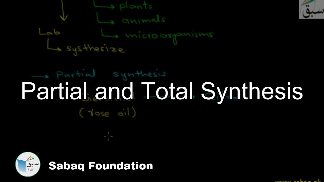 Partial and Total Synthesis, Chemistry Lecture | Sabaq.pk