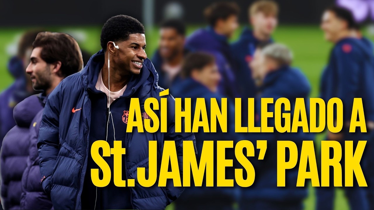🔵🔴 Así fue la llegada del BARÇA a ST.JAMES' PARK para el duelo de CHAMPIONS LEAGUE ante el NEWCASTLE