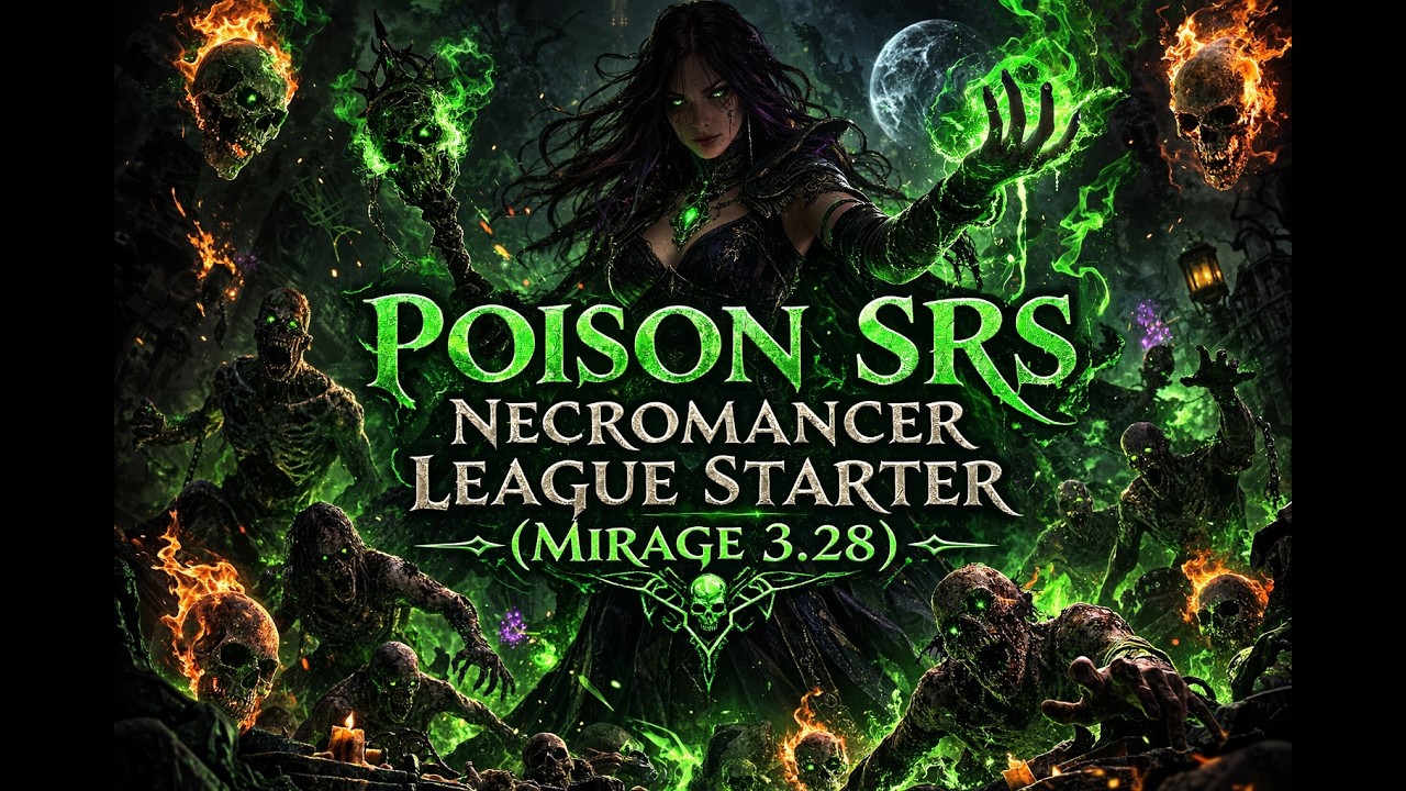 Leveling Poison SRS Necromancer League Starter (Mirage 3.28) | Longplay No Commentary #8