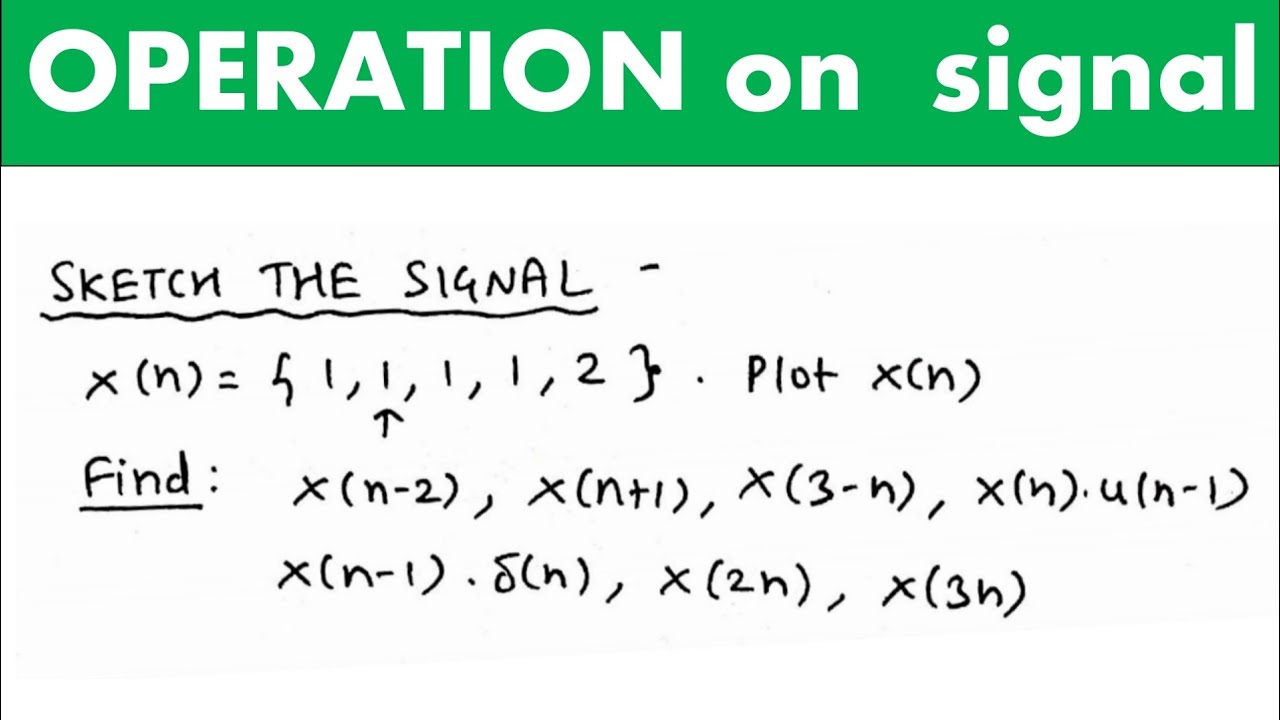 Sketch the signal in DSP/Signal and system| Operations on signal Exam question