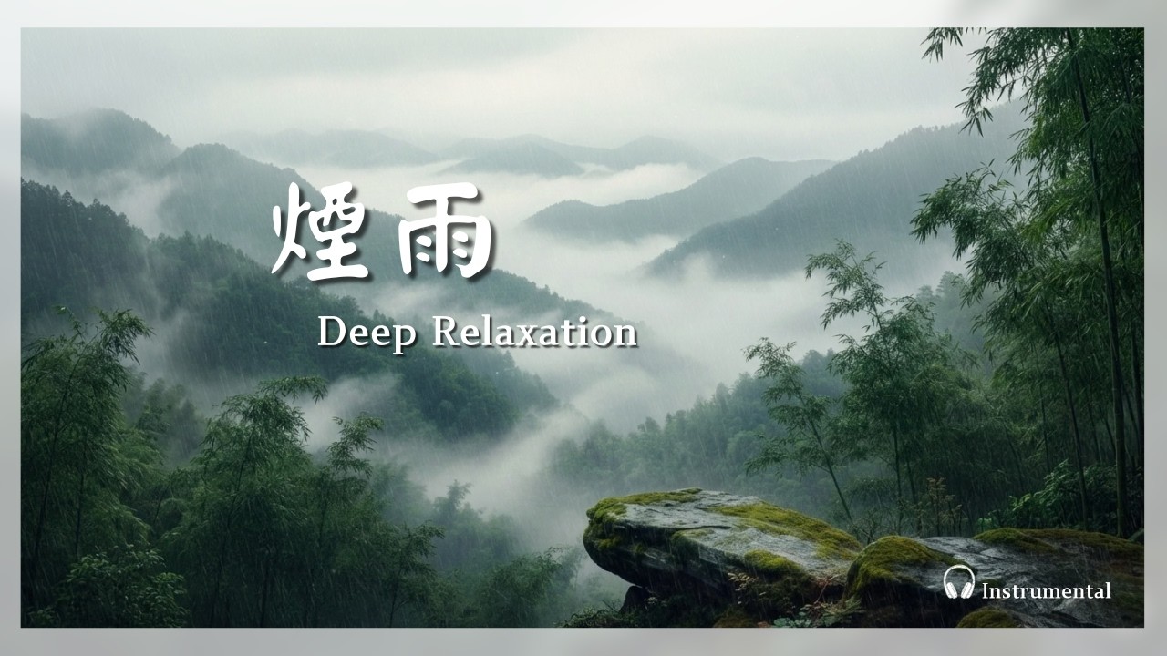 【聽著聽著就治癒了】聽一場山間煙雨，洗滌靈魂的喧囂｜煙雨竹林・靜心純音樂  |Deep Healing Bamboo Rain: Wash Away the Noise of the World