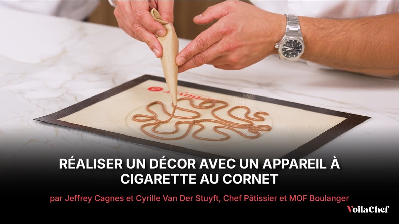Décor pâte à cigarette par Jeffrey Cagnes | Comment réaliser un décor pour une galette des rois