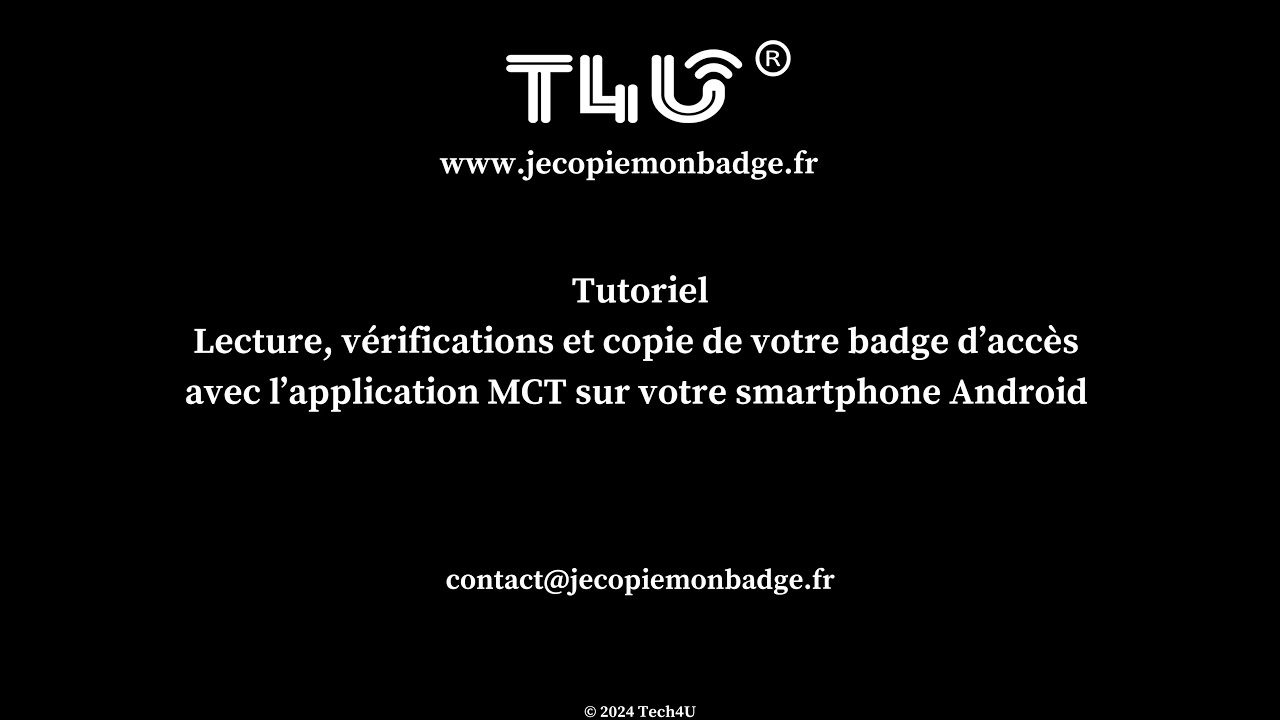 Toutes les étapes pour vérifier et copier votre badge d'immeuble avec MCT sur smartphone Android