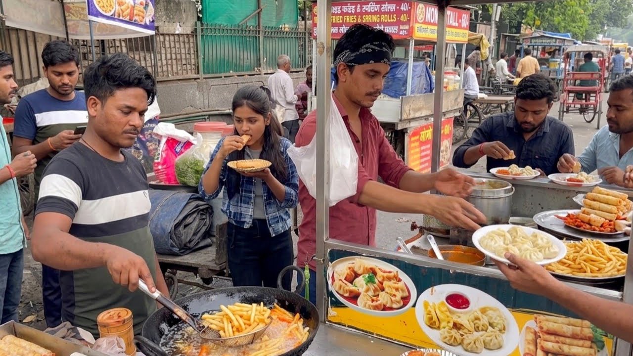 Chinese street food at Indian streets | Street food of India | Food ASMR 