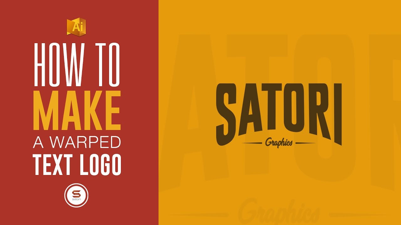 HOW TO MAKE A WARP TEXT STYLE LOGO DESIGN IN ILLUSTRATOR - Illustrator Tutorial