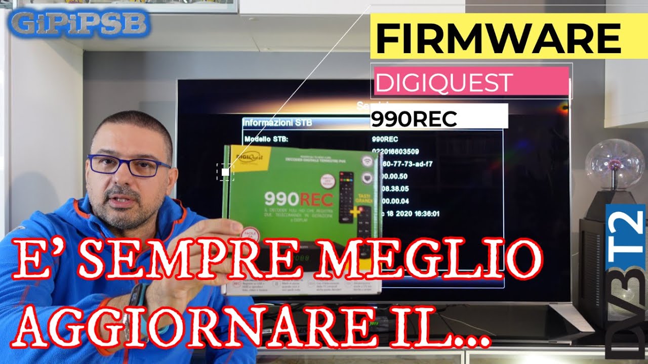 Aggiornamento firmware del decoder DVB-T2 - DigiQuest 990REC