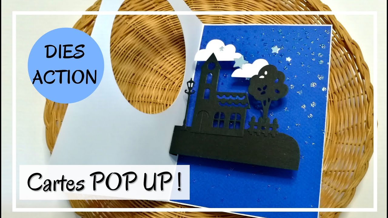 TUTO CARTES de NOEL : CARTE POP UP 2 façons ! Avec des dies ACTION ! Parfait pour Noël - DIY Scrap
