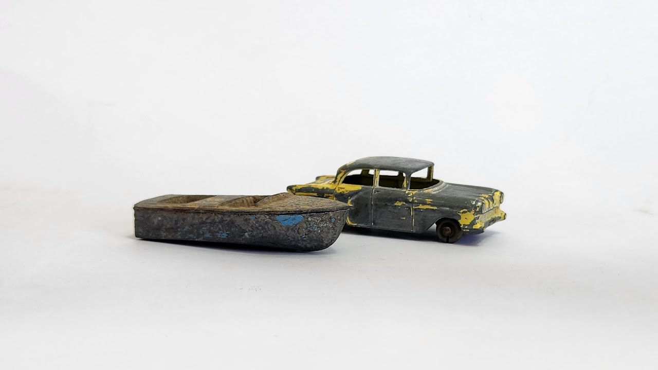 MATCHBOX Restoration No. 45a Vauxhall Victor & No. 48a Meteor Sports boat 1958