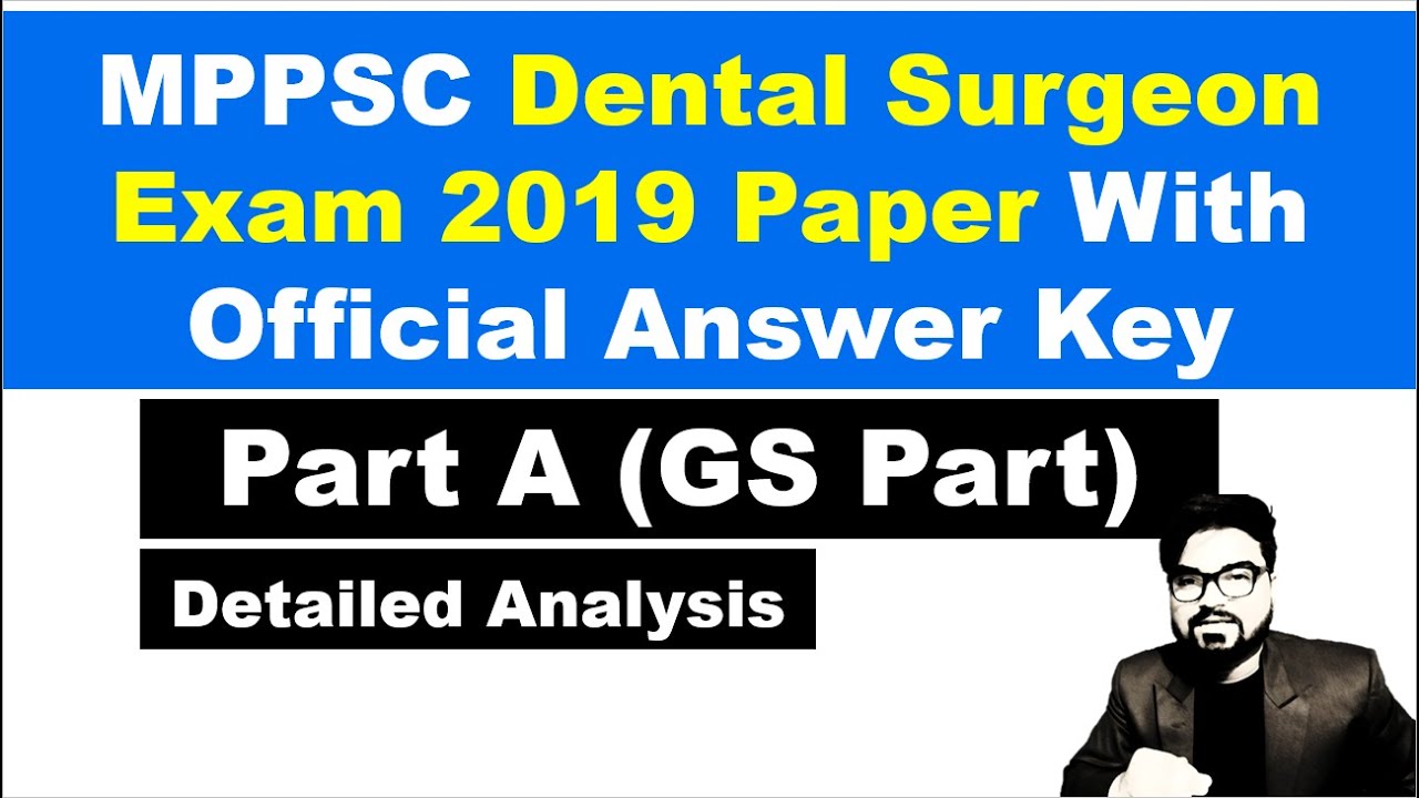 MPPSC Dental Surgeon Exam 2019 Paper with official Answer Key