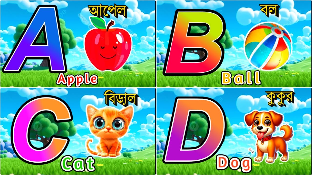 ছোটদের জন্য Colorful ABCD World 🌍 | English Alphabet Learning