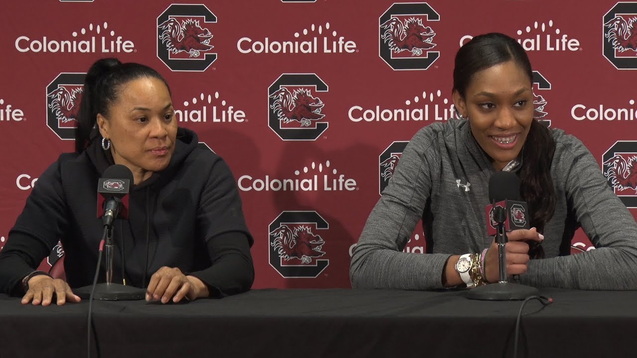 Dawn Staley, A'ja Wilson News Conference — 4/9/18