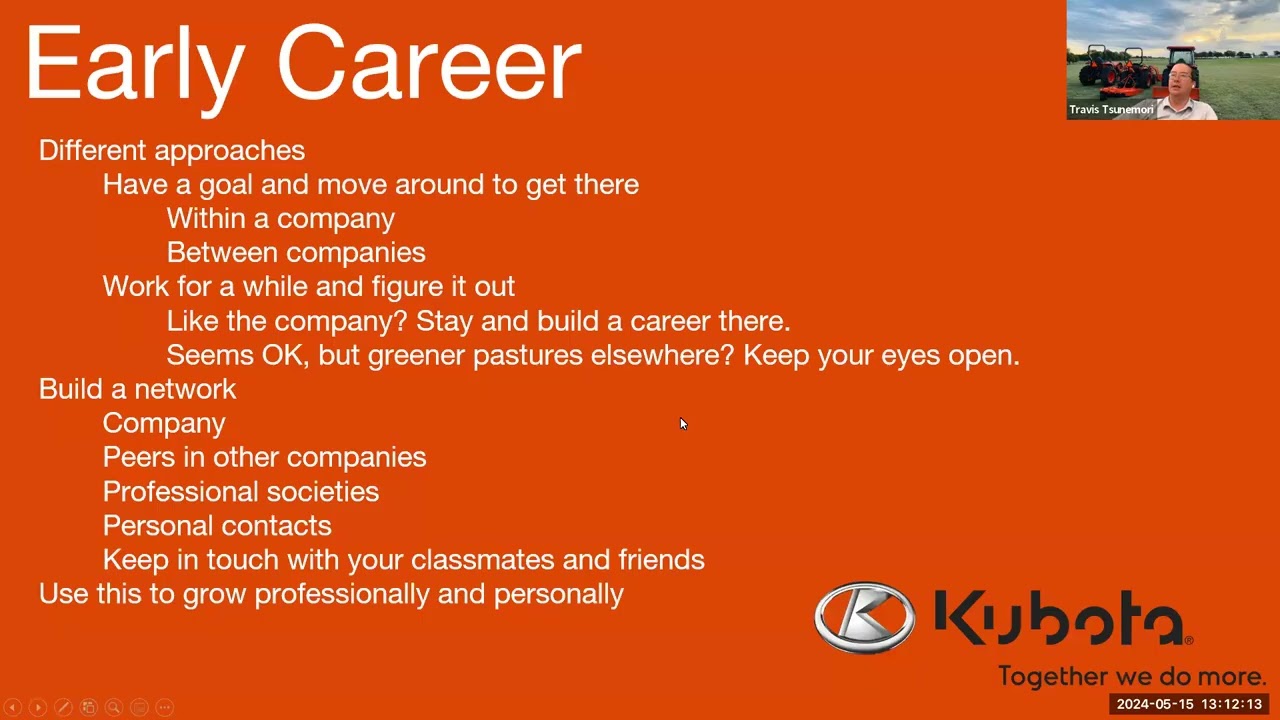 ASABE YPC Webinar: Engineering Careers in the Off-Road Equipment Industry