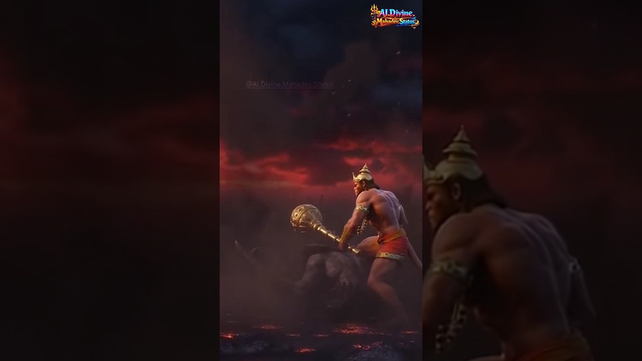 Hanuman Ji vs Bhayanak Asur 😱 | Bajrangbali Ka Mahayuddh ⚔️ AI Devotional Short #hanumanji