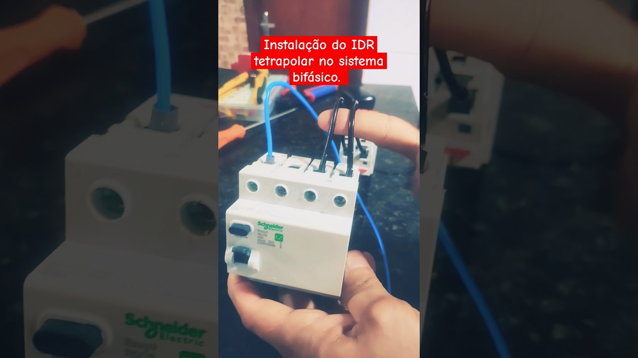como instalar um IDR tetrapolar no sistema bif&aacute;sico. #eletricista #eletrica#dicas