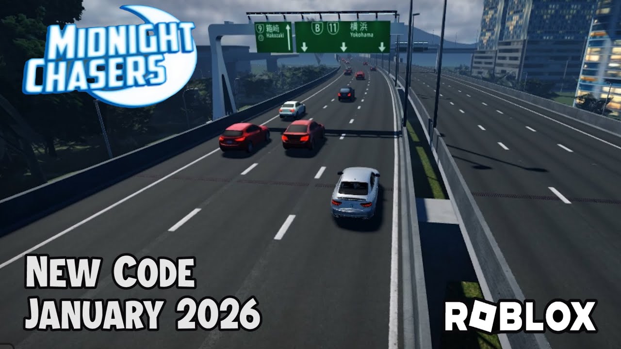Roblox Midnight Chasers: Highway Racing: новый код, январь 2026 года