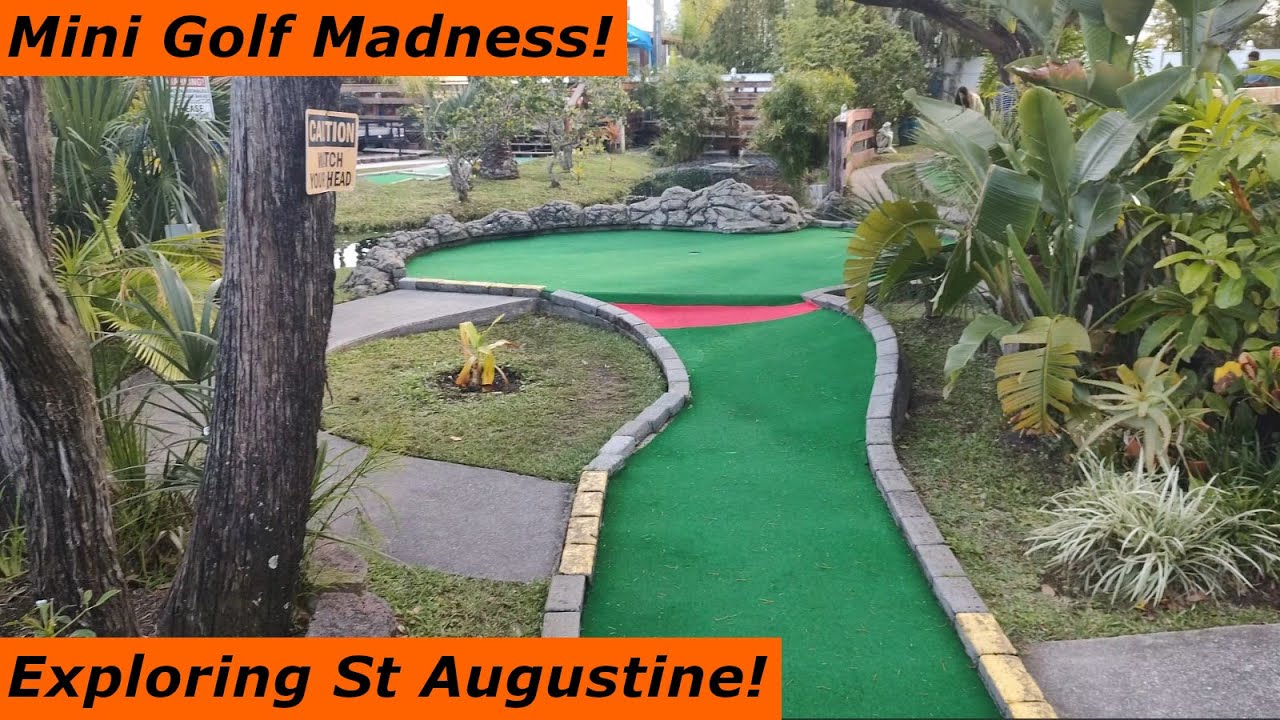 The Great St Augustine Mini Golf Tour! Exploring Saint Augustine Florida! 2024 Atlantic Coast Trip!