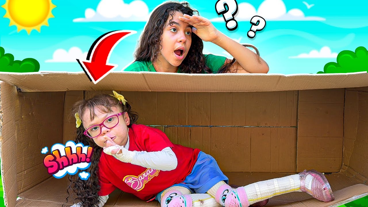 SARAH e ELOAH  fingem brincar de ESCONDE-ESCONDE | Funny Story for Kids