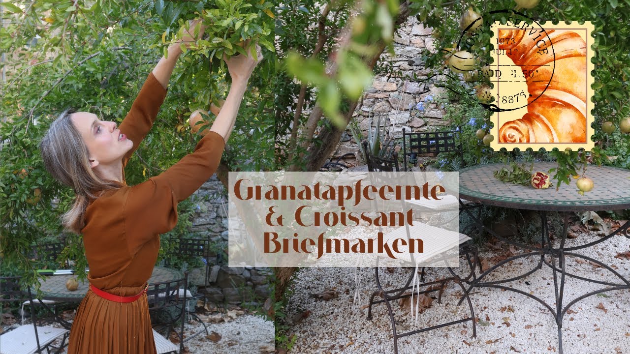 Herbst in Südfrankreich | Granatäpfel ernten, unser erstes Kaminfeuer & Croissant-Briefmarken! 🍂🔥
