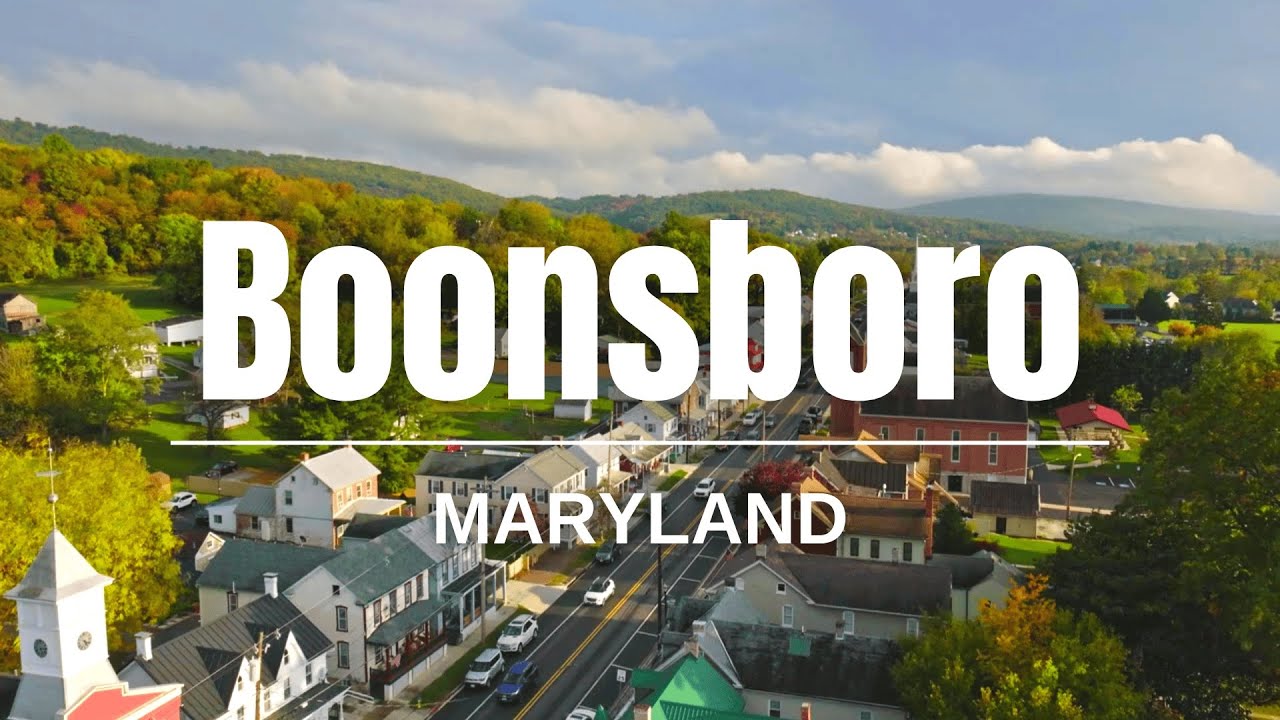 Peaceful Aerial Views of Boonsboro, Maryland | Small Town Charm from Above