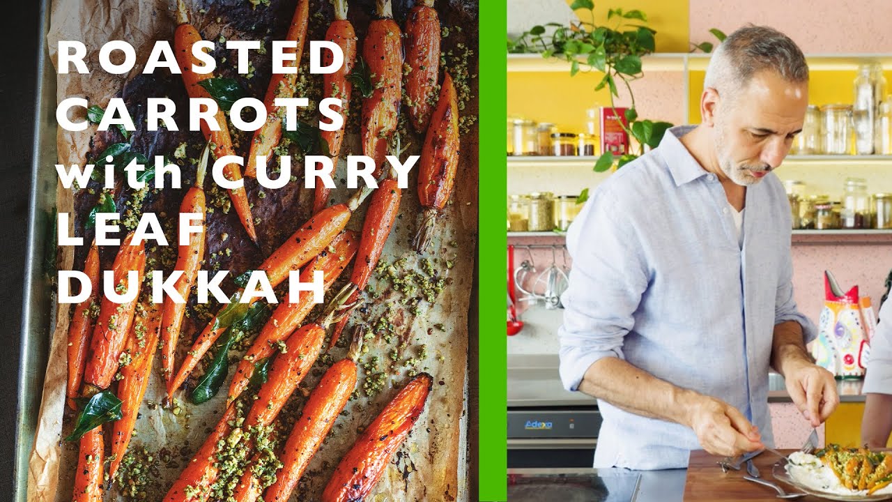 Жареная морковь с листьями карри дукка | Ottolenghi COMFORT