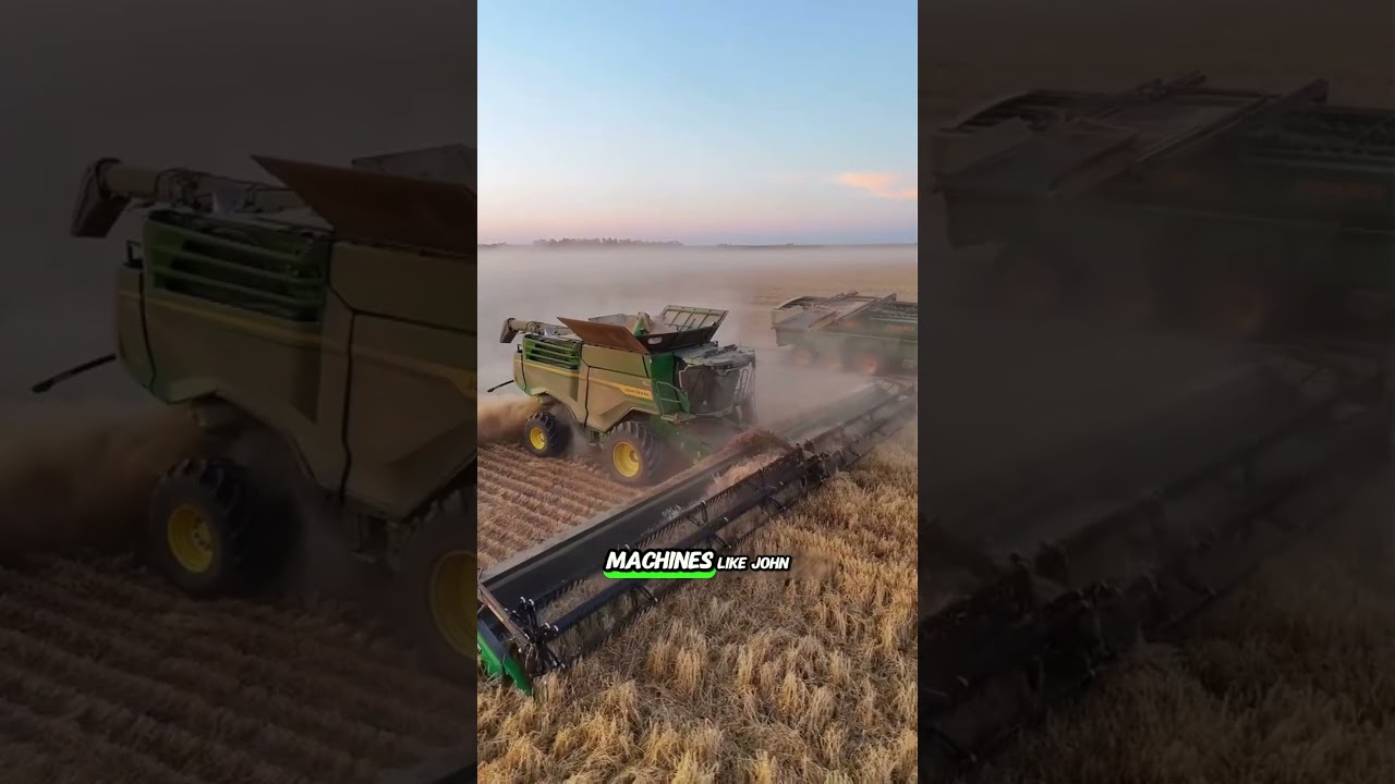 Why Farmers Put This Cloth Under Moving Harvesters