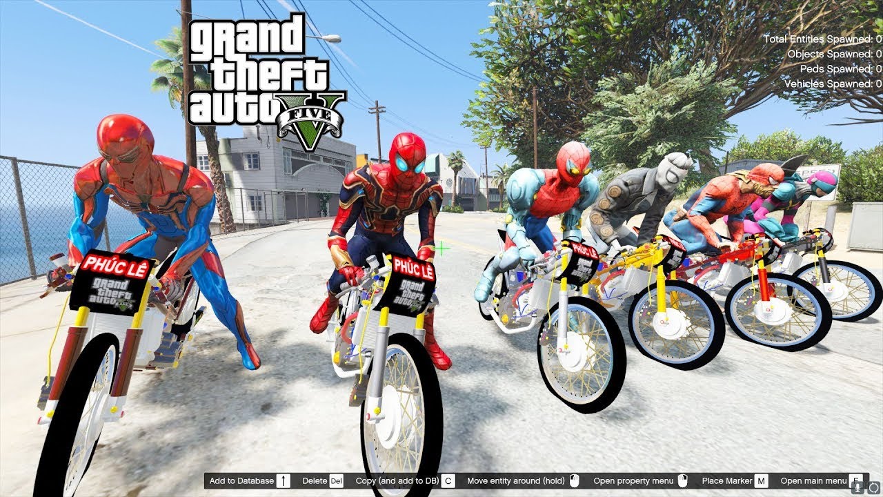 GTA 5 Mod - Biệt Đội Spiderman Người Nhện Đi Phượt T&igrave;m UFO Dưới Đ&aacute;y Biển