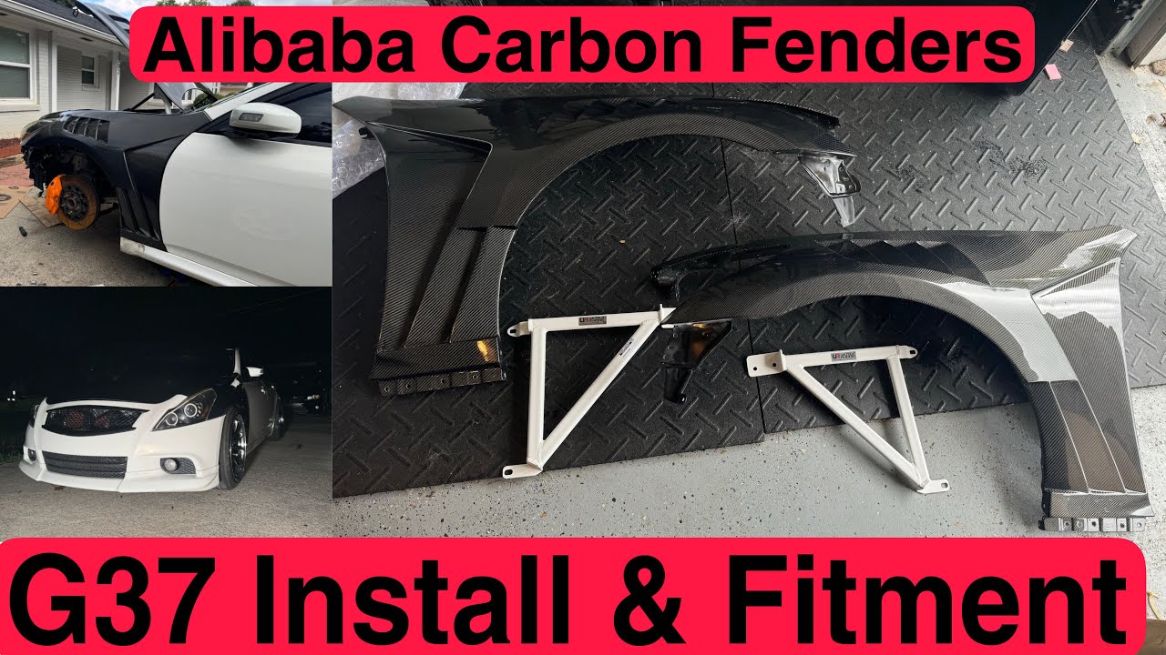 Alibaba V2 Carbon Fender Install G37