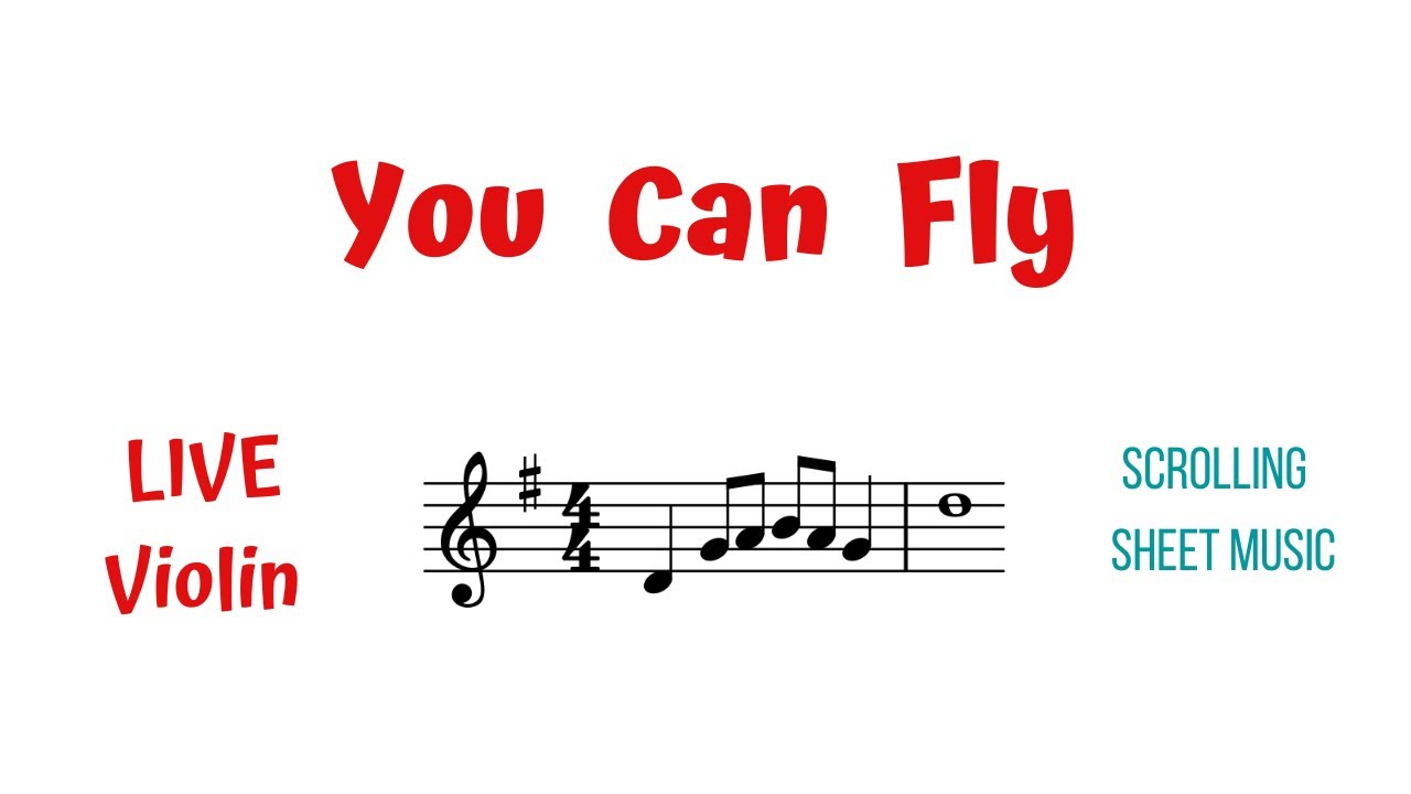 YOU CAN FLY 💫 from Peter Pan — LIVE Violin Cover | Scrolling Violin Sheet Music | Violin Tutorial