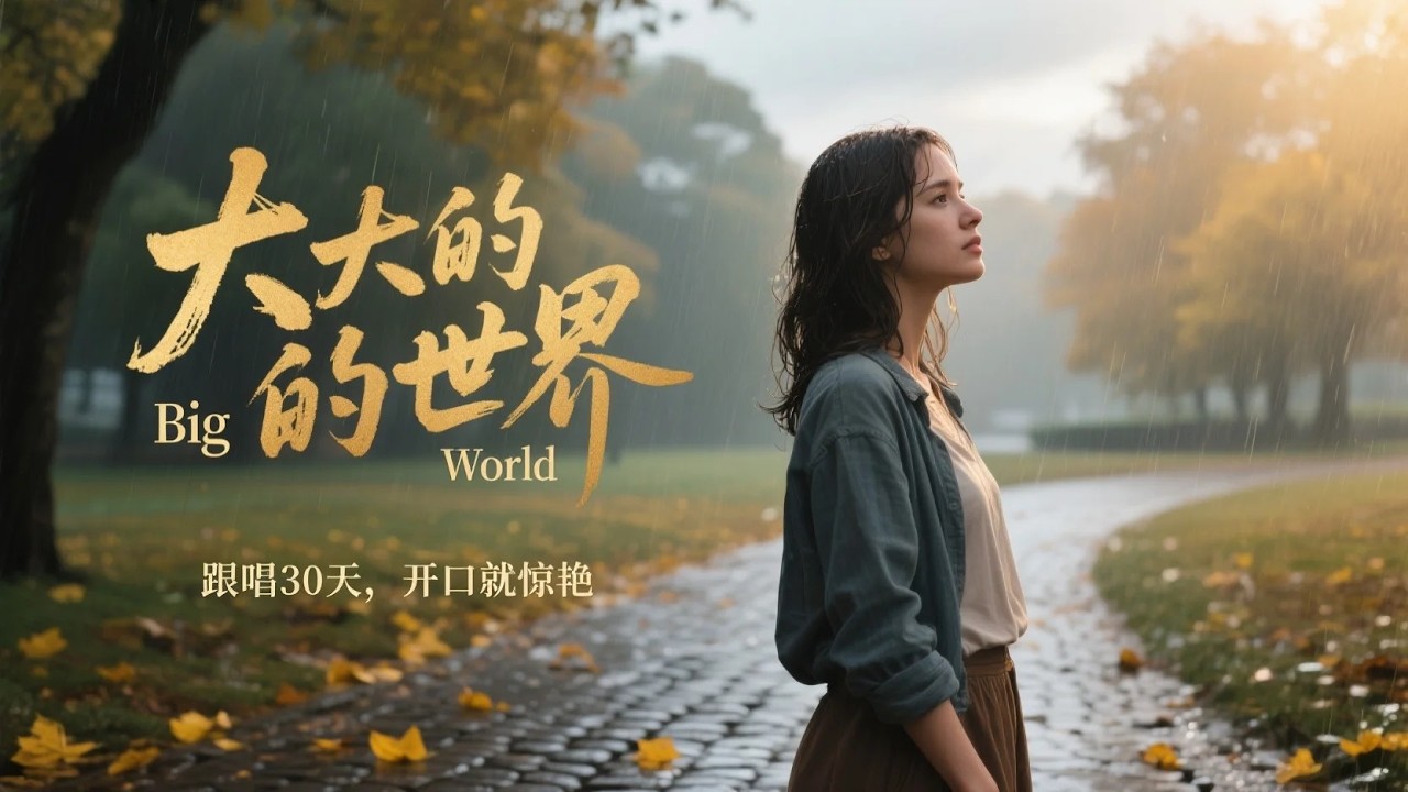很多人聽哭的英文歌《Big Big World》｜逐句教唱學英文