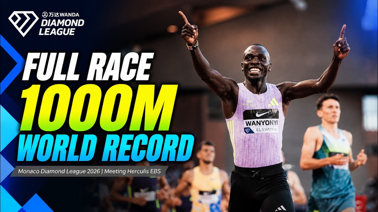 Emmanuel Wanyonyi Full Race | 1000m World Record | Monaco Diamond League 2026