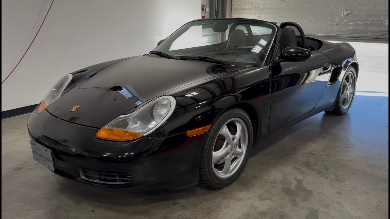 Cars & Bids 986 Boxster Walk Around, Startup, and Convertible Top