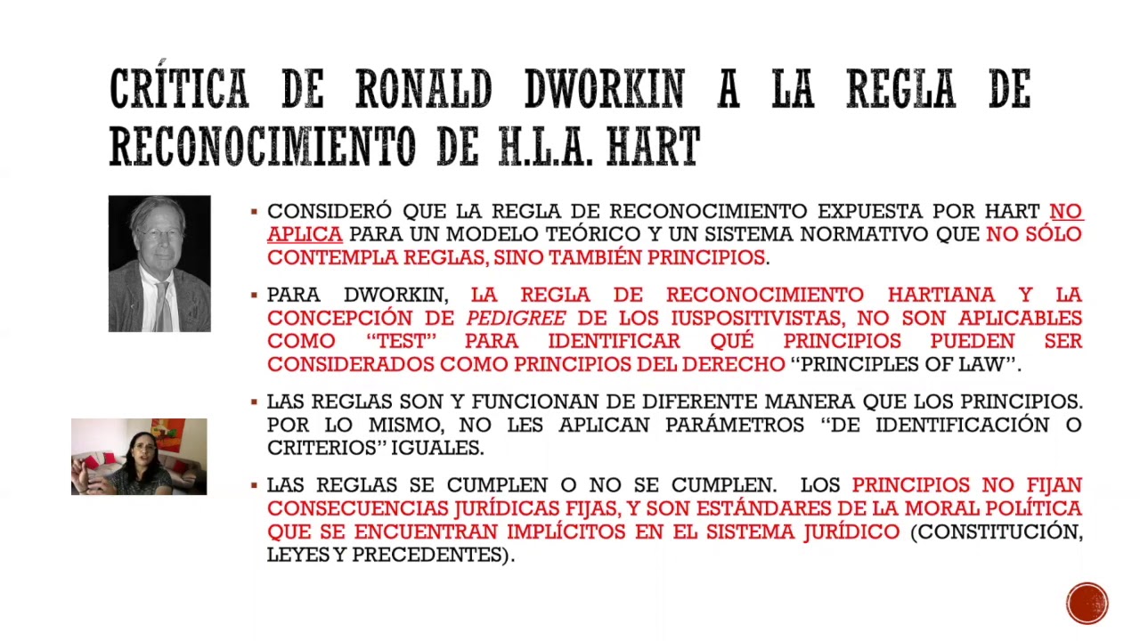 La crítica de Ronald Dworkin al modelo de H.L.A. Hart.