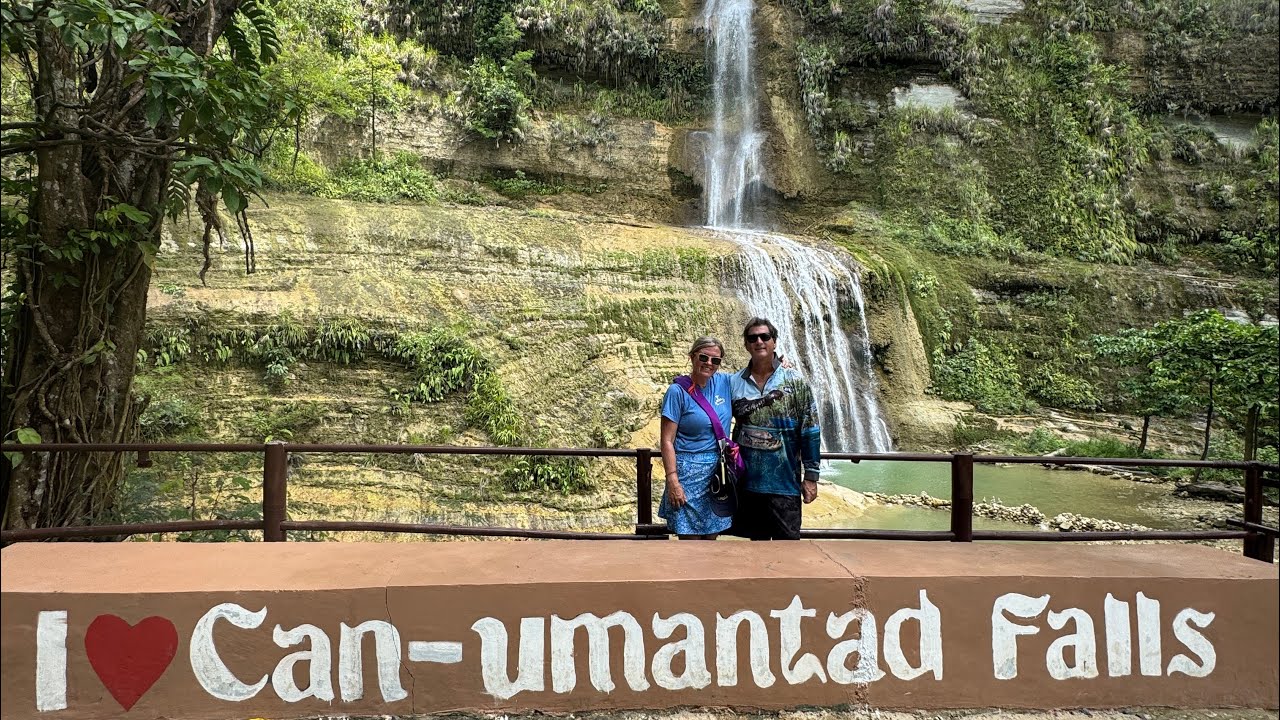 Cadapdapan rice terraces and the Can-umantad Falls in Candijay, Bohol, Philippines.