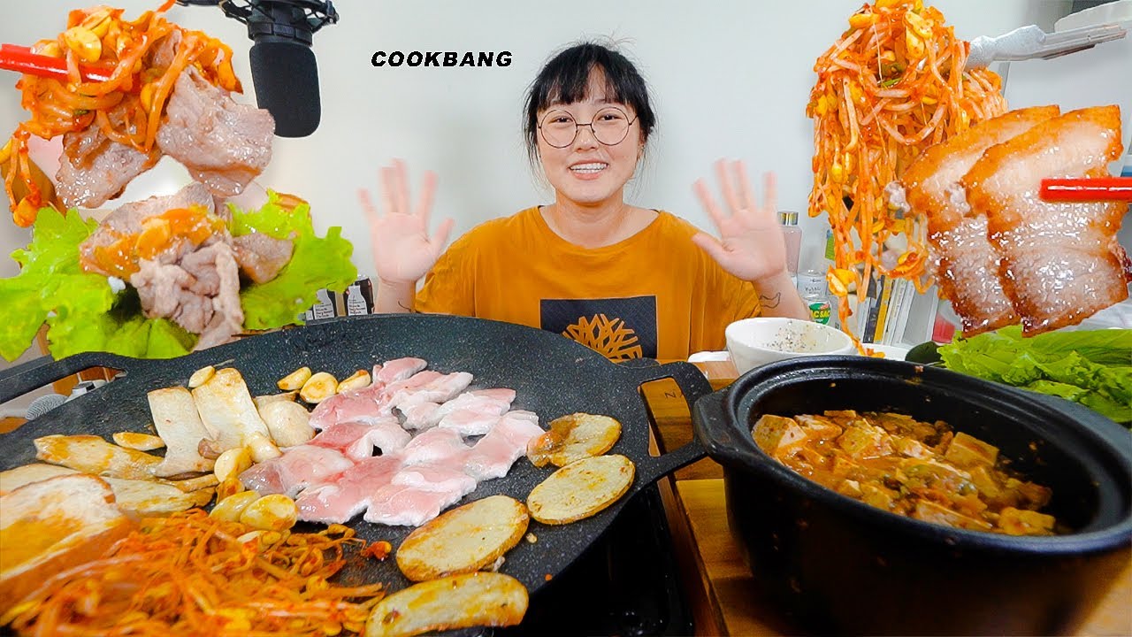 (cookbang) Корейское барбекю с участием свиной грудинки и говяжьей грудинки, кулинарное шоу