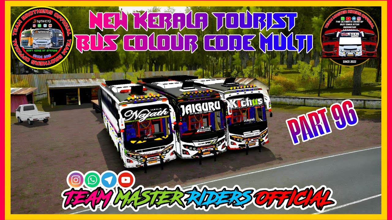 New Kerala Tourist Bus Colour Code Multi Part 96 #gamer #bussid #tranding #colourcode 