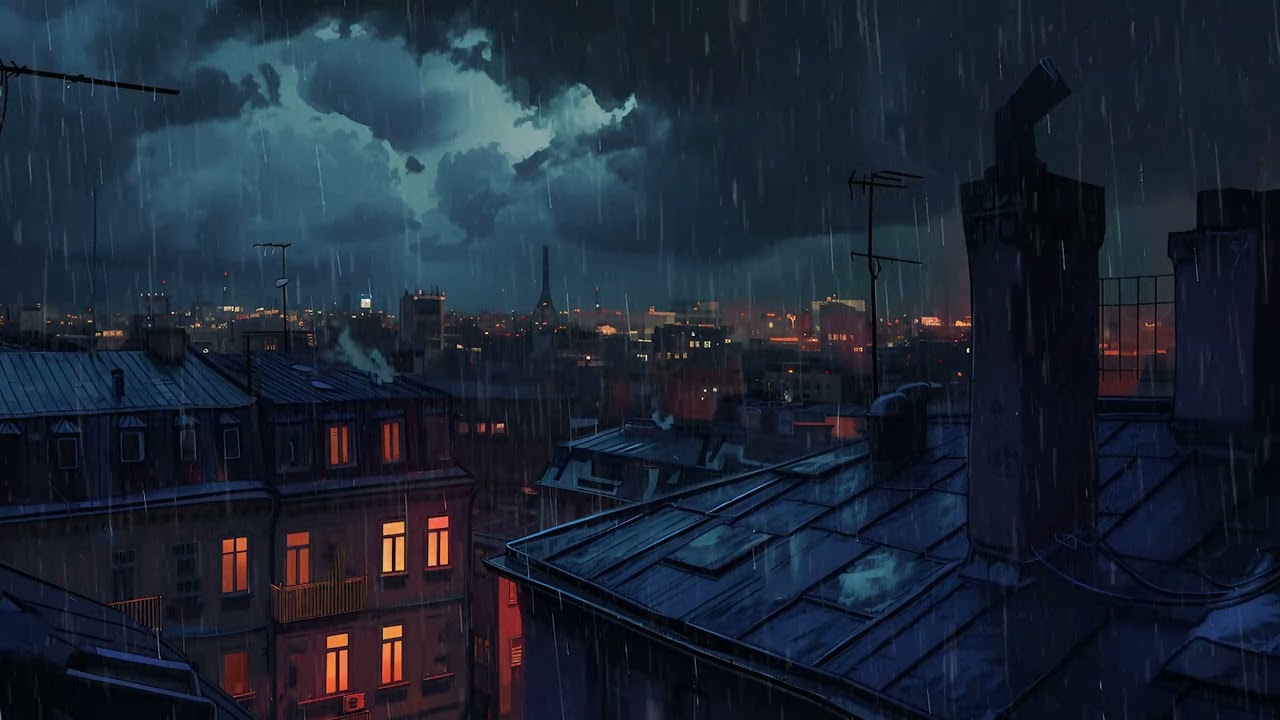 Lofi and Rainy City ⛈️  - Relaxing Music for Walking and Jogging beats to relax / chill to